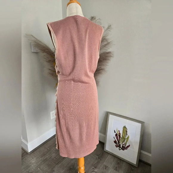 MarcCain Silk Layered Knit Dress sz 3 - Picture 2 of 9